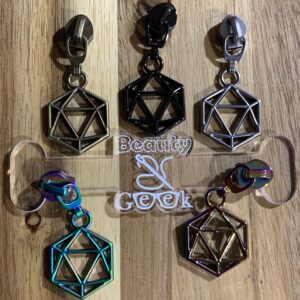 Hollow D20 Zipper Pull #5