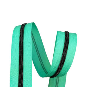 Black #5 Nylon Coil Teeth on Mint Zipper Tape