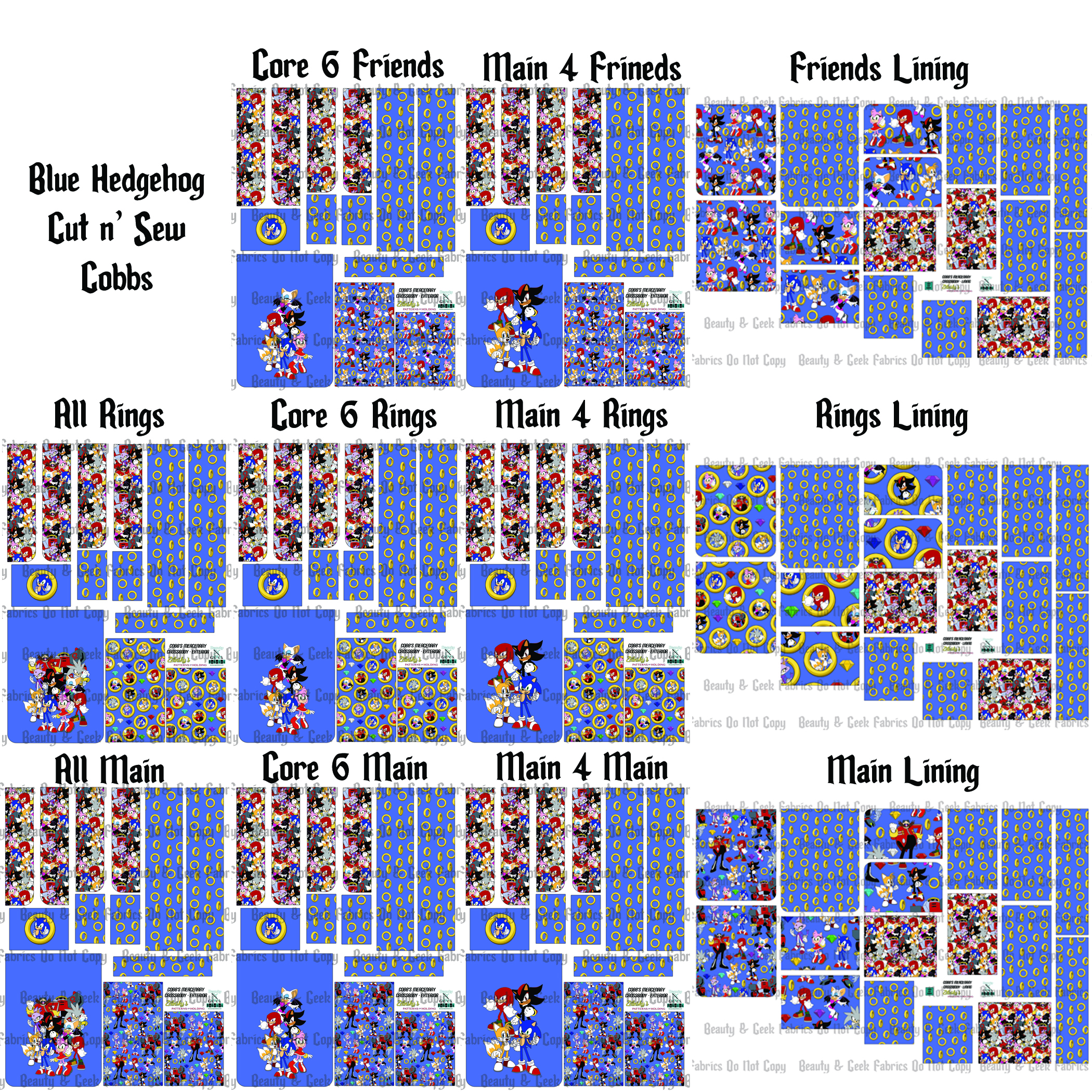 Blue Hedgehog - Cut and Sew - Cobb's Mercenary Crossbody - Preorder