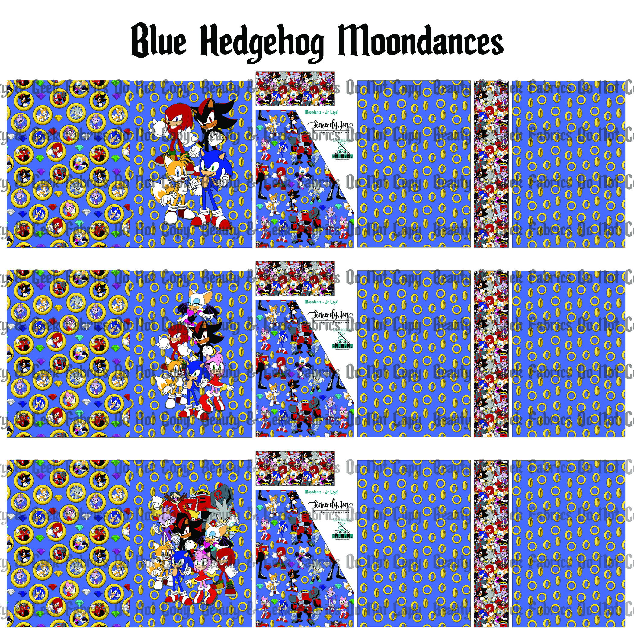 Blue Hedgehog - Cut & Sew - Moondance - Preorder