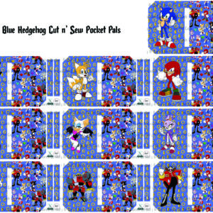 Blue Hedgehog - Cut and Sew - Pocket Pals - Preorder