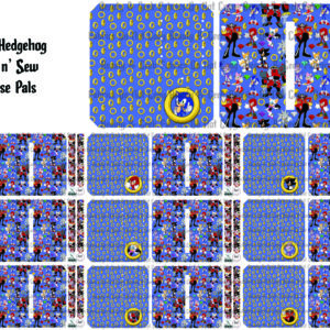 Blue Hedgehog - Cut and Sew - Purse Pal - Preorder