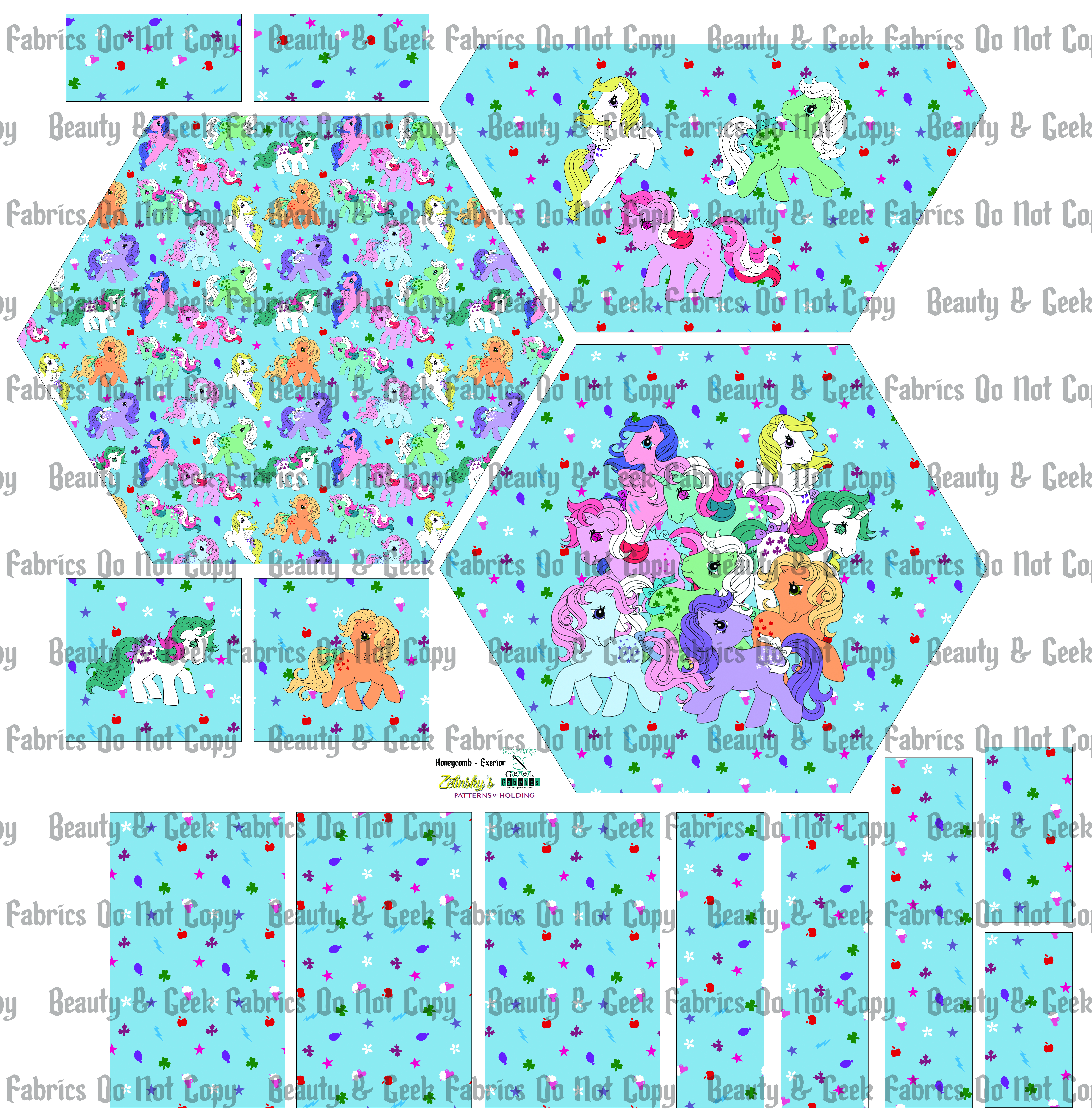 80's Ponies - Cut and Sew - Honeycomb Crossbody - PP Preorder