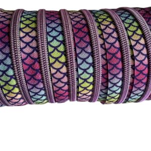 Pastel Scales #5 Nylon Coil Teeth Zipper Tape